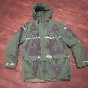 Denim and Supply Ralph Lauren Green camo Winter Jacket no fur trim
